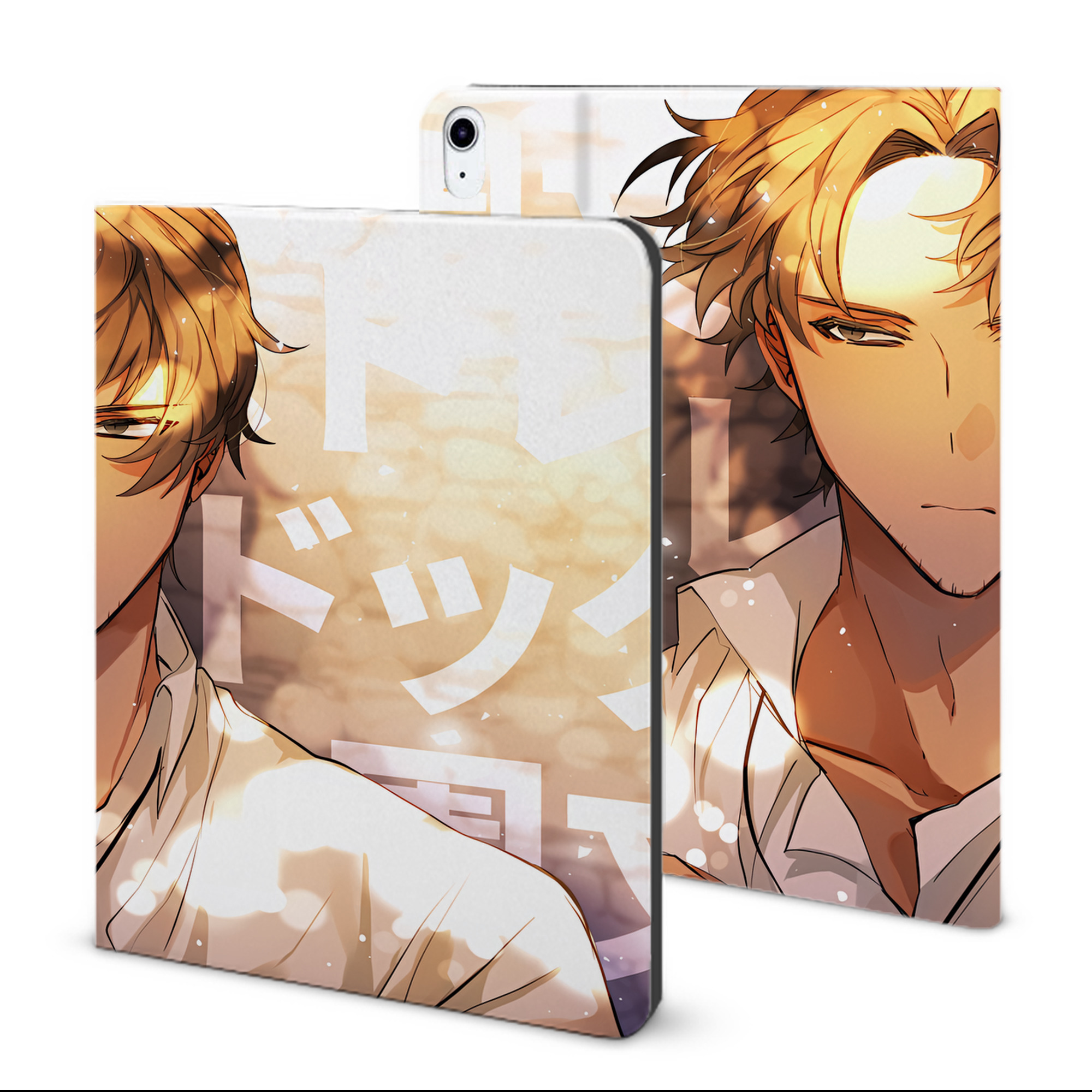 （画像用） 文豪ストレイドッグス Bungo Stray Dogs IPad ケース ブック型 PUレザー TPU 耐衝撃 軽量 薄型 ペン収納なし 全面保護 IPad 各モデル対応